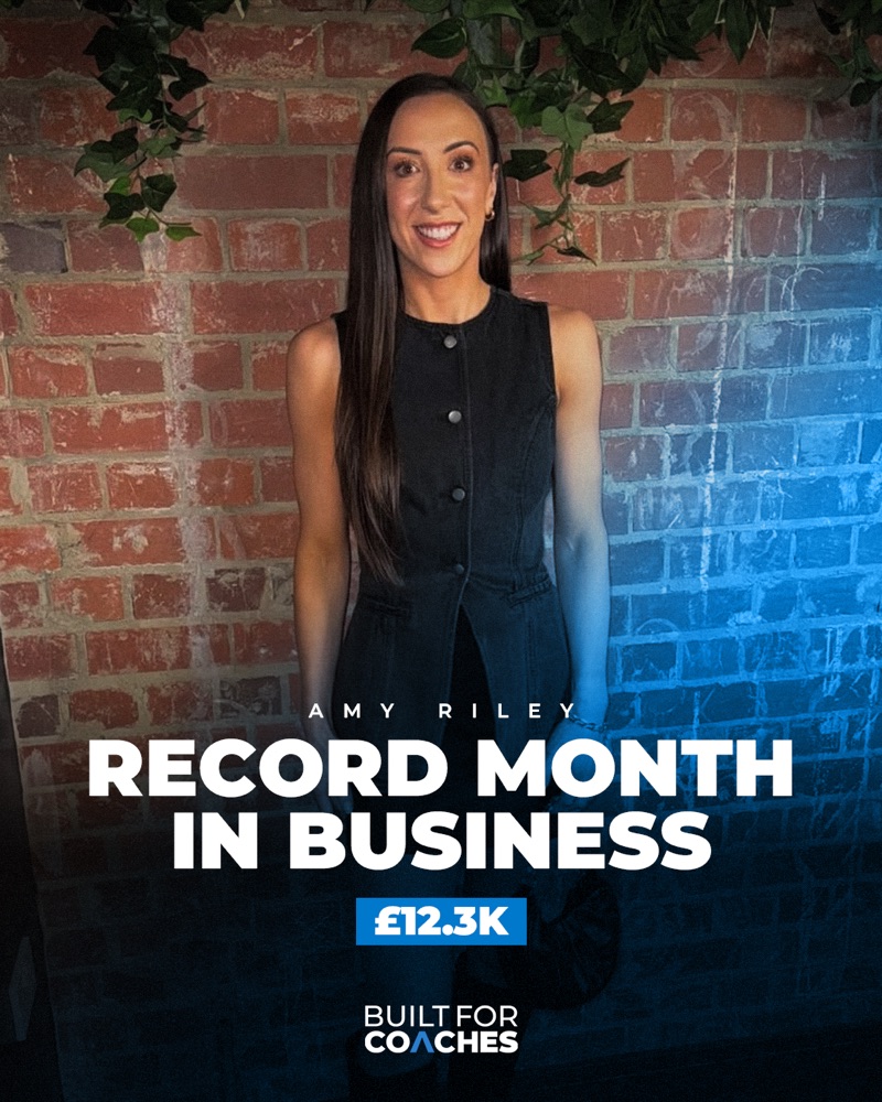 Amy Riley — record month in business, £12.3k